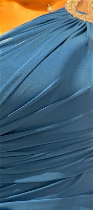 Uzun  Abiye Elbise Mavi