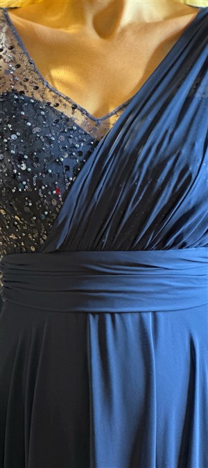 Uzun abiye elbise  Lacivert